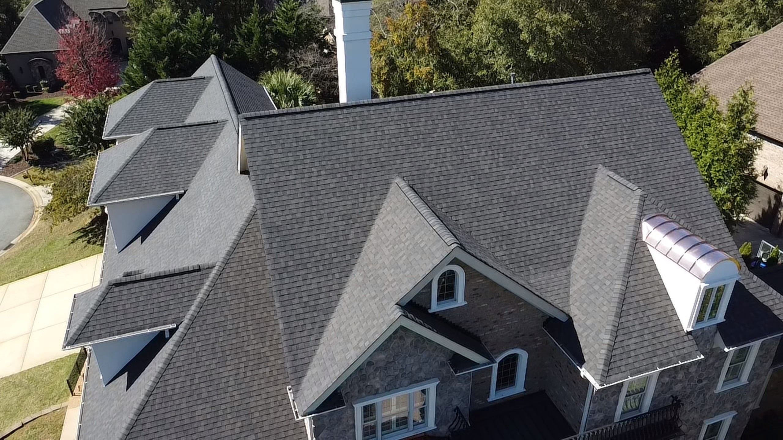 Finished residential roof in the Charlotte metro