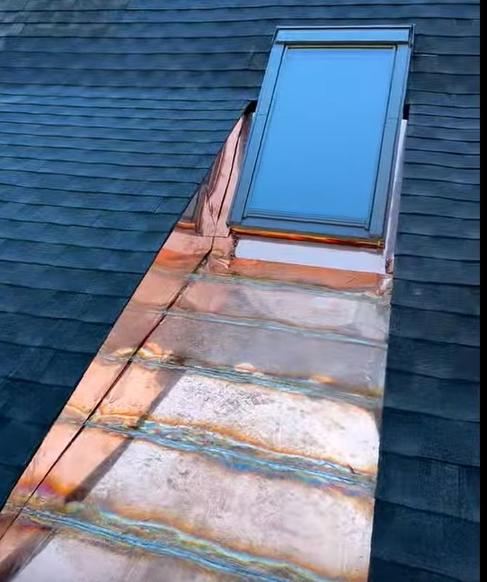 Finished skylight and roof detail work